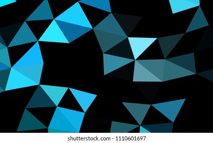 Light BLUE vector blurry hexagon blurry triangle. Glitter abstract illustration with an elegant design. The polygonal design can be used for your web site.