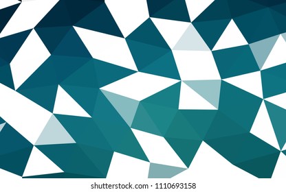 Light BLUE vector blurry hexagon blurry triangle. Colorful abstract illustration with gradient. The textured pattern can be used for background.