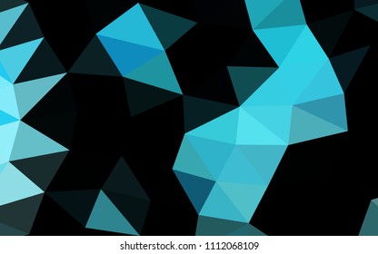 Light BLUE vector blurry hexagon blurry triangle. A sample with polygonal shapes. The elegant pattern can be used as part of a brand book.