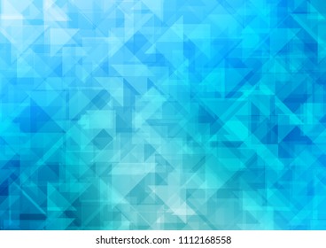 Light BLUE vector blurry hexagon blurry triangle. A vague abstract illustration with gradient. Brand new style for your business design.