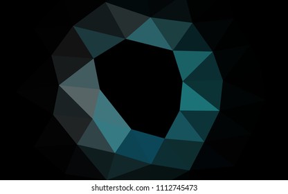 Light BLUE vector blurry hexagon blurry triangle. Shining illustration, which consist of triangles. The completely new template can be used for your brand book.