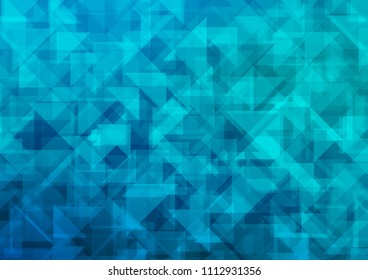 Light BLUE vector blurry hexagon blurry triangle. Shining colored illustration in a Brand new style. The completely new template can be used for your brand book.