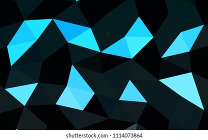 Light BLUE vector blurry hexagon blurry triangle. Brand new colored illustration in blurry style with gradient. A new texture for your design.