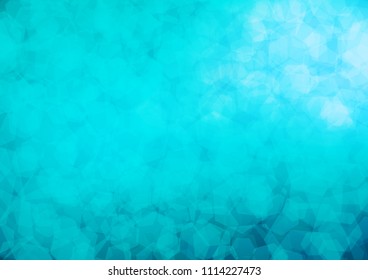 Light BLUE vector blurry hexagon pattern. Shining illustration, which consist of hexagons. The polygonal design can be used for your web site.