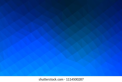 Light BLUE vector blurry hexagon pattern. Geometric illustration in Origami style with gradient.  Brand new style for your business design.