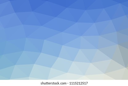Light BLUE vector blurry hexagon blurry triangle. A sample with polygonal shapes. The completely new template can be used for your brand book.
