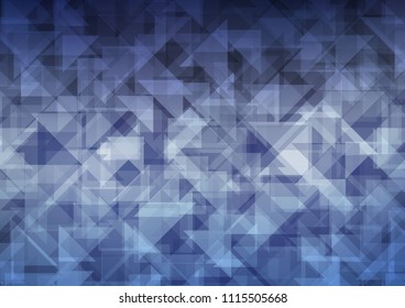 Light BLUE vector blurry hexagon blurry triangle. Shining illustration, which consist of triangles. The completely new template can be used for your brand book.