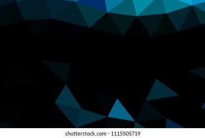 Light BLUE vector blurry hexagon blurry triangle. Colorful abstract illustration with gradient. A completely new design for your business.