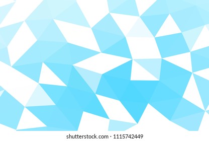 Light BLUE vector blurry hexagon blurry triangle. Geometric illustration in Origami style with gradient.  Triangular pattern for your business design.