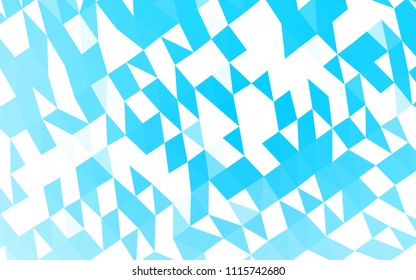 Light BLUE vector blurry hexagon pattern. A completely new color illustration in a vague style. A completely new design for your business.
