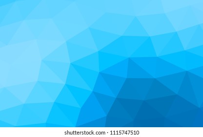Light BLUE vector blurry hexagon blurry triangle. A completely new color illustration in a vague style. A completely new template for your business design.