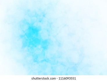Light BLUE vector blurry hexagon template. A sample with polygonal shapes. The completely new template can be used for your brand book.