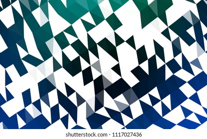 Light BLUE vector blurry hexagon texture. Triangular geometric sample with gradient.  The template can be used as a background for cell phones.