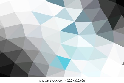 Light BLUE vector blurry hexagon blurry triangle. Shining colored illustration in a Brand new style. Triangular pattern for your business design.