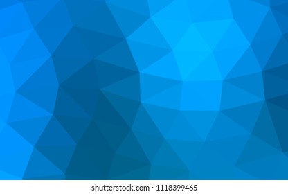 Light BLUE vector blurry hexagon blurry triangle. Colorful abstract illustration with gradient. A completely new template for your business design.