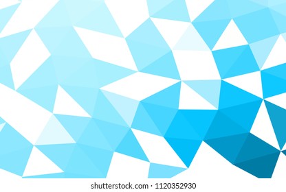 Light BLUE vector blurry hexagon blurry triangle. A sample with polygonal shapes. The elegant pattern can be used as part of a brand book.