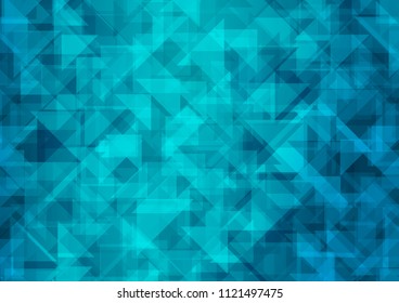 Light BLUE vector blurry hexagon blurry triangle. A sample with polygonal shapes. Brand new design for your business.