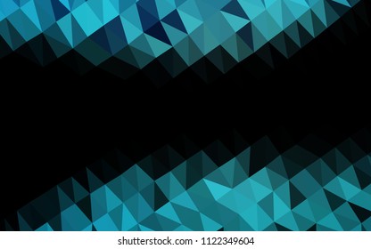 Light BLUE vector blurry hexagon texture. Shining illustration, which consist of triangles. The best triangular design for your business.