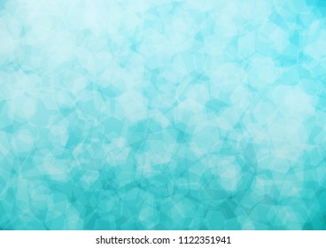 Light BLUE vector blurry hexagon template. Modern geometrical abstract illustration with gradient. The textured pattern can be used for background.