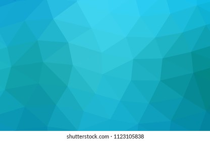 Light BLUE vector blurry hexagon blurry triangle. A vague abstract illustration with gradient. The textured pattern can be used for background.