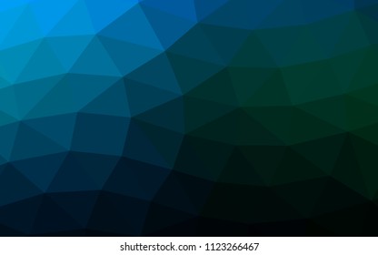 Light BLUE vector blurry hexagon blurry triangle. A sample with polygonal shapes. Brand new style for your business design.