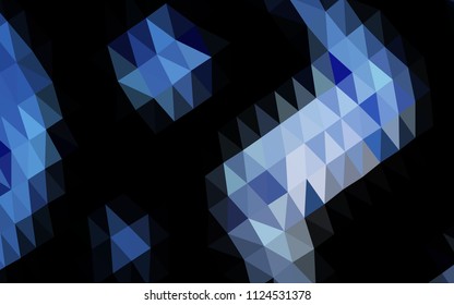 Light BLUE vector blurry hexagon texture. Geometric illustration in Origami style with gradient.  A completely new design for your business.