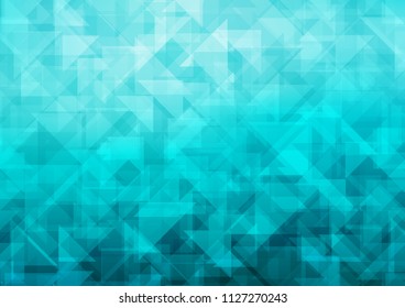 Light BLUE vector blurry hexagon blurry triangle. Shining illustration, which consist of triangles. The best triangular design for your business.