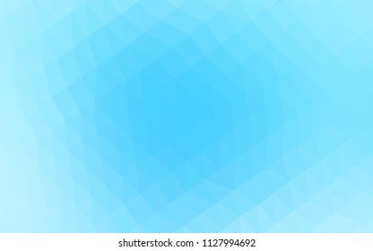 Light BLUE vector blurry hexagon texture. Shining illustration, which consist of triangles. The best triangular design for your business.