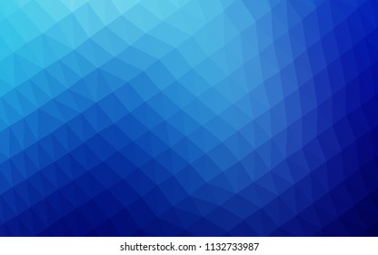 Light BLUE vector blurry hexagon pattern. Shining illustration, which consist of triangles. A completely new design for your business.