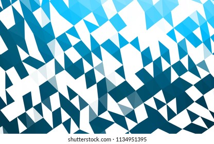 Light BLUE vector blurry hexagon template. Creative illustration in halftone style with gradient. The completely new template can be used for your brand book.