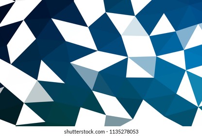 Light BLUE vector blurry hexagon blurry triangle. Geometric illustration in Origami style with gradient.  The textured pattern can be used for background.