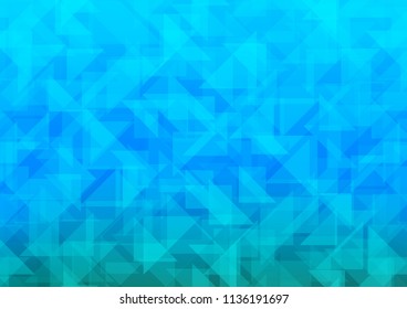 Light BLUE vector blurry hexagon texture. Glitter abstract illustration with an elegant design. Triangular pattern for your business design.