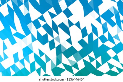 Light BLUE vector blurry hexagon template. Shining illustration, which consist of triangles. A new texture for your design.
