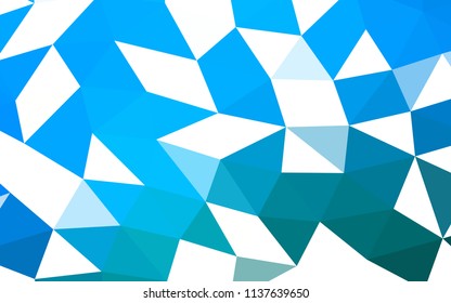 Light BLUE vector blurry hexagon blurry triangle. An elegant bright illustration with gradient. Brand new style for your business design.