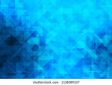 Light BLUE vector blurry hexagon blurry triangle. Modern geometrical abstract illustration with gradient. The elegant pattern can be used as part of a brand book.