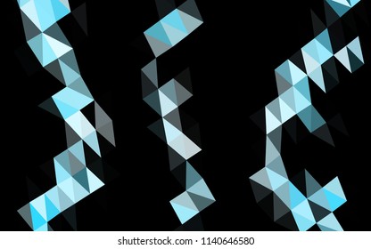 Light BLUE vector blurry hexagon template. Geometric illustration in Origami style with gradient.  The elegant pattern can be used as part of a brand book.