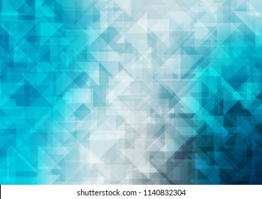 Light BLUE vector blurry hexagon blurry triangle. An elegant bright illustration with gradient. The elegant pattern can be used as part of a brand book.