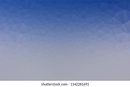 Light BLUE vector blurry hexagon texture. Triangular geometric sample with gradient.  Brand new style for your business design.