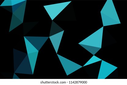 Light BLUE vector blurry hexagon template. Triangular geometric sample with gradient.  A completely new template for your business design.
