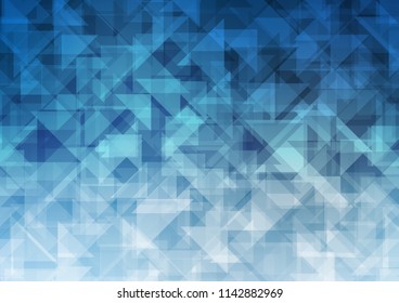 Light BLUE vector blurry hexagon blurry triangle. An elegant bright illustration with gradient. The polygonal design can be used for your web site.