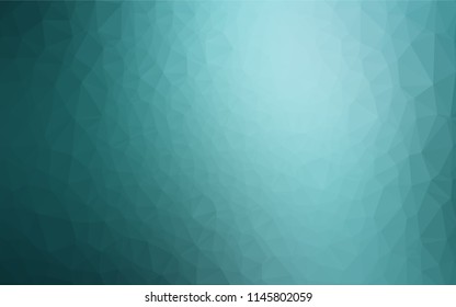 Light BLUE vector blurry hexagon template. Geometric illustration in Origami style with gradient.  Triangular pattern for your business design.