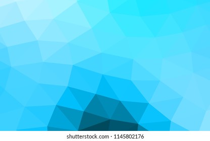 Light BLUE vector blurry hexagon blurry triangle. A vague abstract illustration with gradient. The polygonal design can be used for your web site.