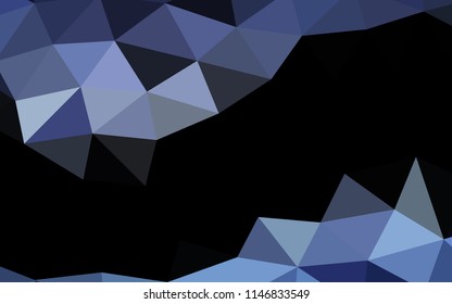 Light BLUE vector blurry hexagon blurry triangle. Glitter abstract illustration with an elegant design. A completely new design for your business.