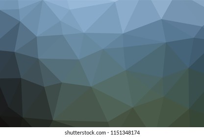 Light BLUE vector blurry hexagon template. Shining illustration, which consist of triangles. The polygonal design can be used for your web site.