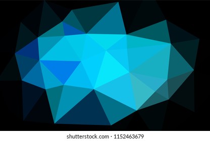 Light BLUE vector blurry hexagon pattern. An elegant bright illustration with gradient. The elegant pattern can be used as part of a brand book.