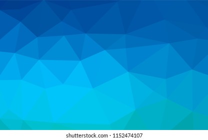 Light BLUE vector blurry hexagon pattern. Creative geometric illustration in Origami style with gradient. The template can be used as a background for cell phones.