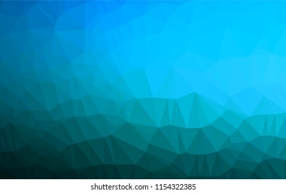 Light BLUE vector blurry hexagon template. Triangular geometric sample with gradient.  Brand new design for your business.