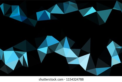 Light BLUE vector blurry hexagon pattern. Shining illustration, which consist of triangles. A completely new design for your business.