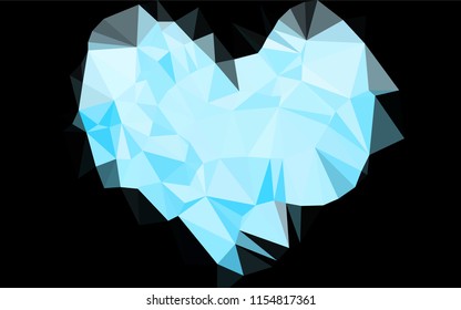 Light BLUE vector blurry hexagon template. A vague abstract illustration with gradient. A completely new template for your business design.