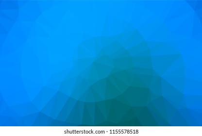 Light BLUE vector blurry hexagon pattern. Shining illustration, which consist of triangles. The elegant pattern can be used as part of a brand book.
